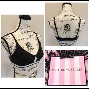 Victoria’s Secret Bralette T Shirt Sleep Logo Comfy Lounge Bra